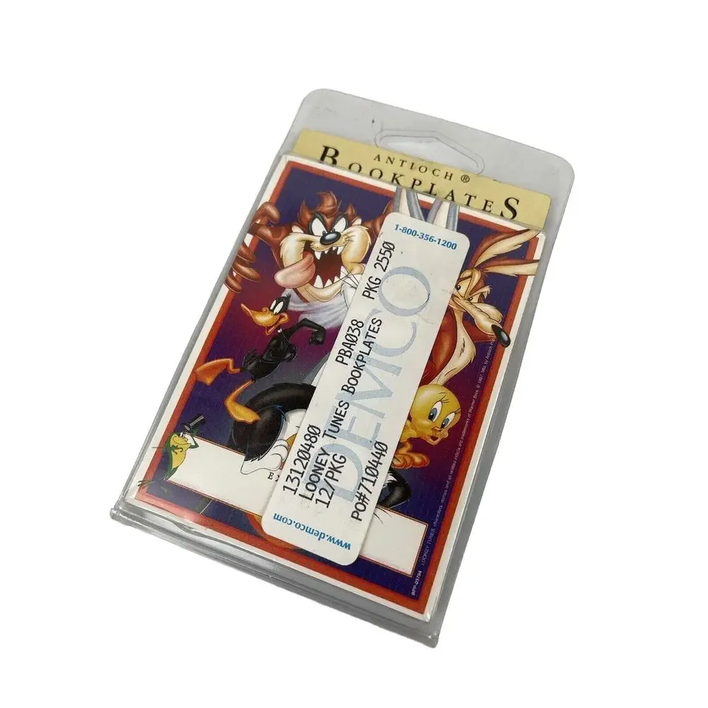 Vintage Looney Tunes 1997 Antioch Bookplates -Qty. 12- NEW In Package.